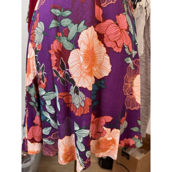 2/$30 NWT Floral XS Print NWT Dress By Band Of The Free Purple & Ivory - Picture 7 of 16